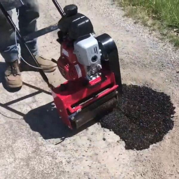 Asphalt Roller In Use