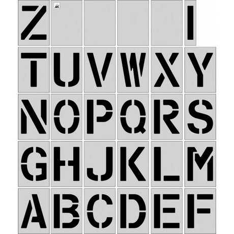 12" Alphabet (A-Z) Stencil Kit 30-pc