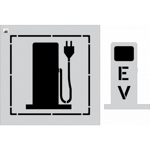 36" EV Electric Charging Station 2-pc. Stencil Kit